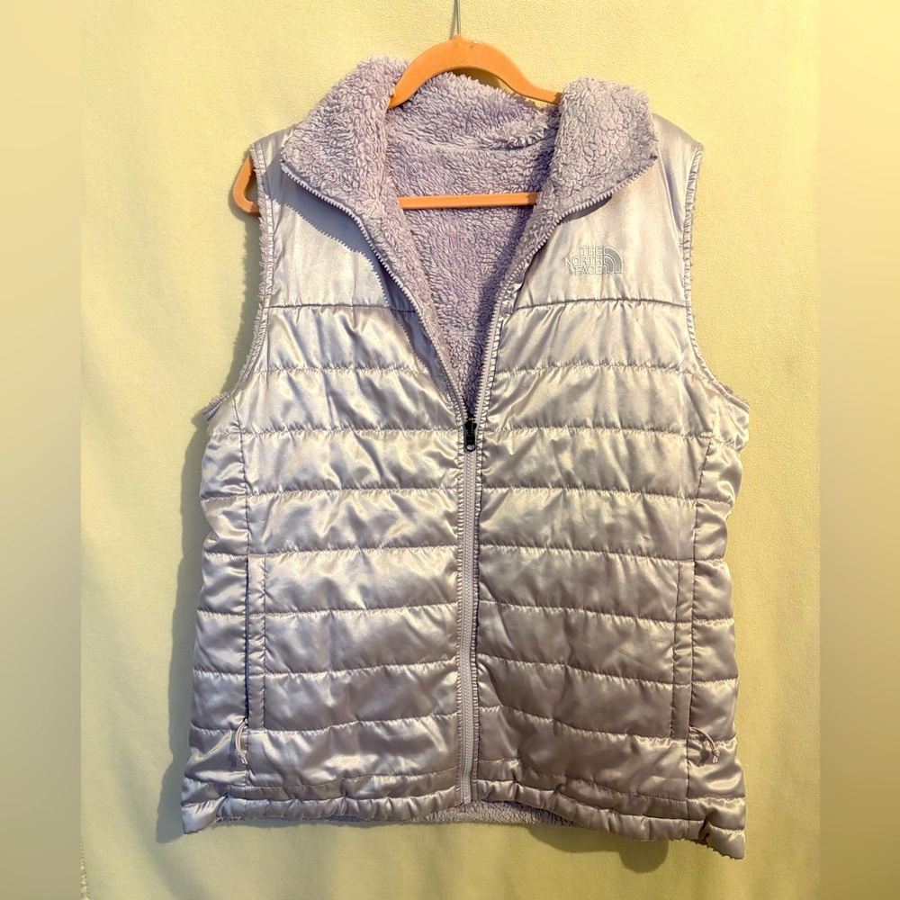 North Face vest. Light purple/periwinkle. Size L.
